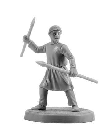 Slavic warrior with javelins #10